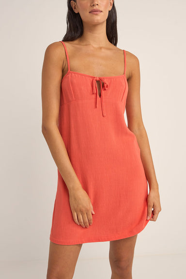 Rhythm - Seacoast Slip Dress - Coral - Front