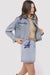 Sadie & Sage - MOST LIKELY EMBROIDERED DENIM JACKET - Mid Wash Blue - Side