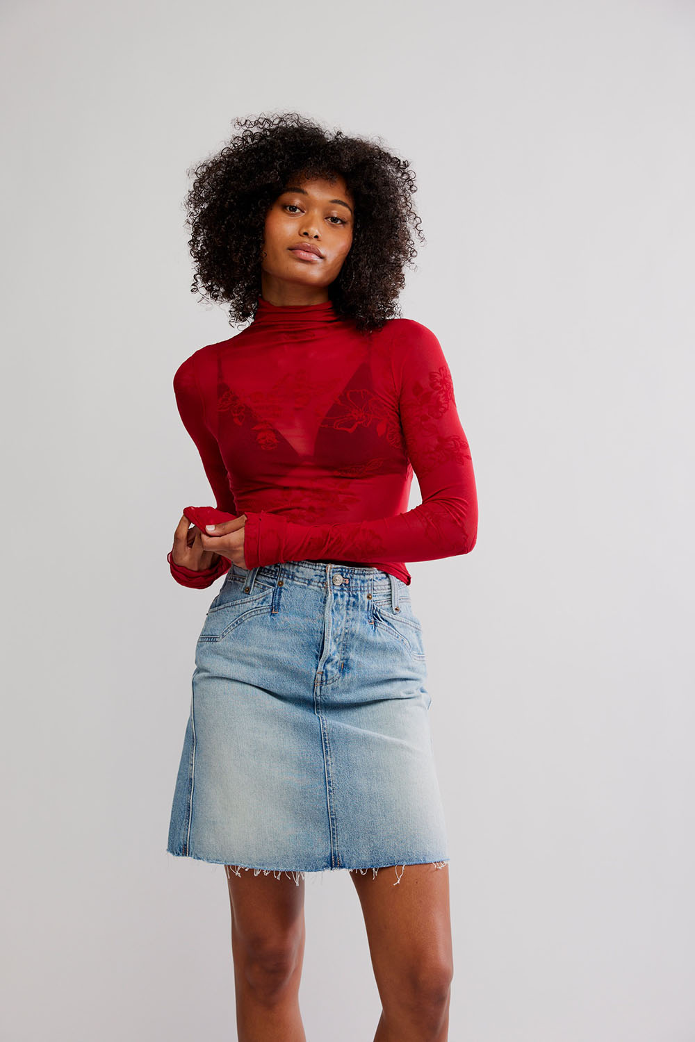 Free People - You Decide LS - Deep Cherry - Front