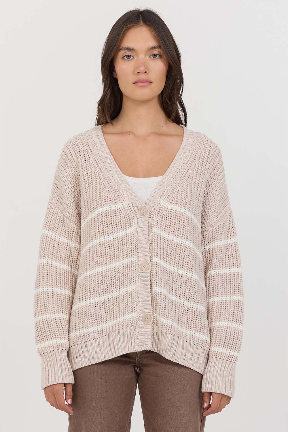 Stitches & Stripes - Farleigh Cardigan - Latte Combo