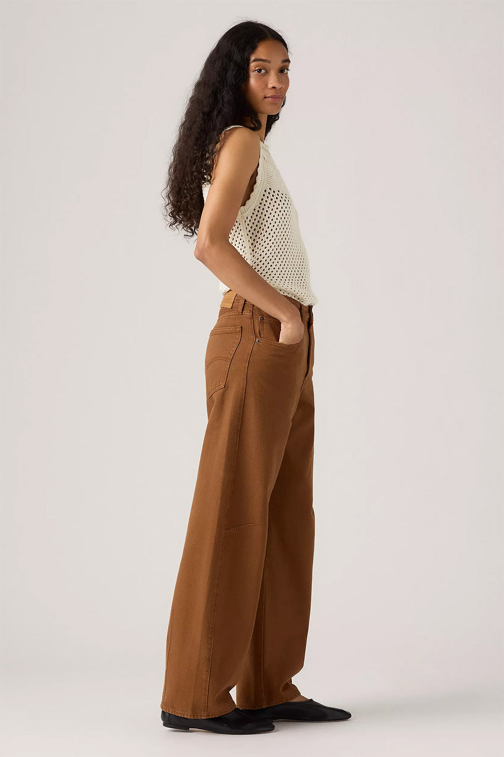 Levis - Baggy Dad Barrel - Washed Bison - Side