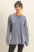 Double Zero - Mineral Washed LS Tee - Dusty Navy - Front