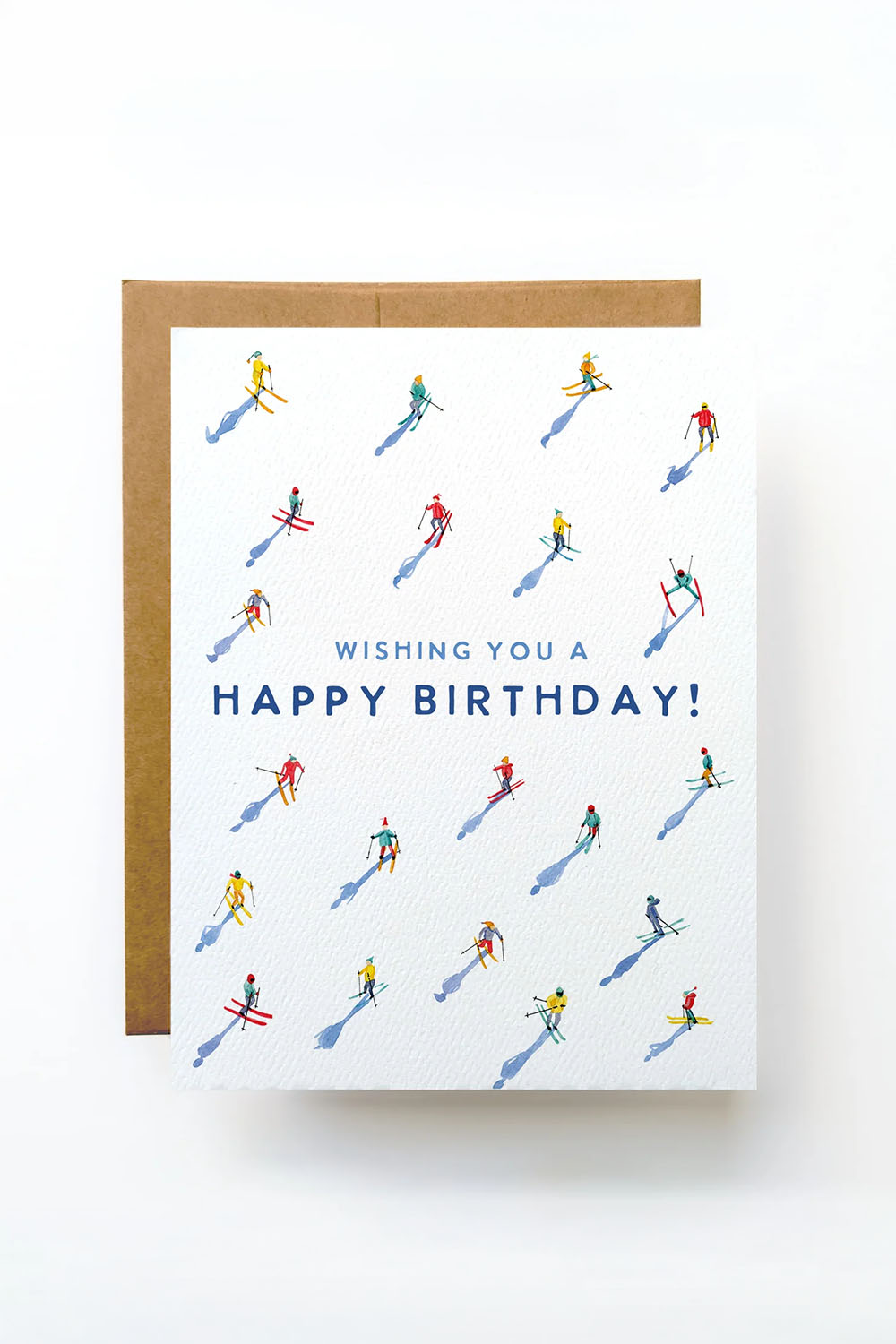 Watercolor Wednesday - Skiing Birthday Card - Wishing You A Happy Birthday