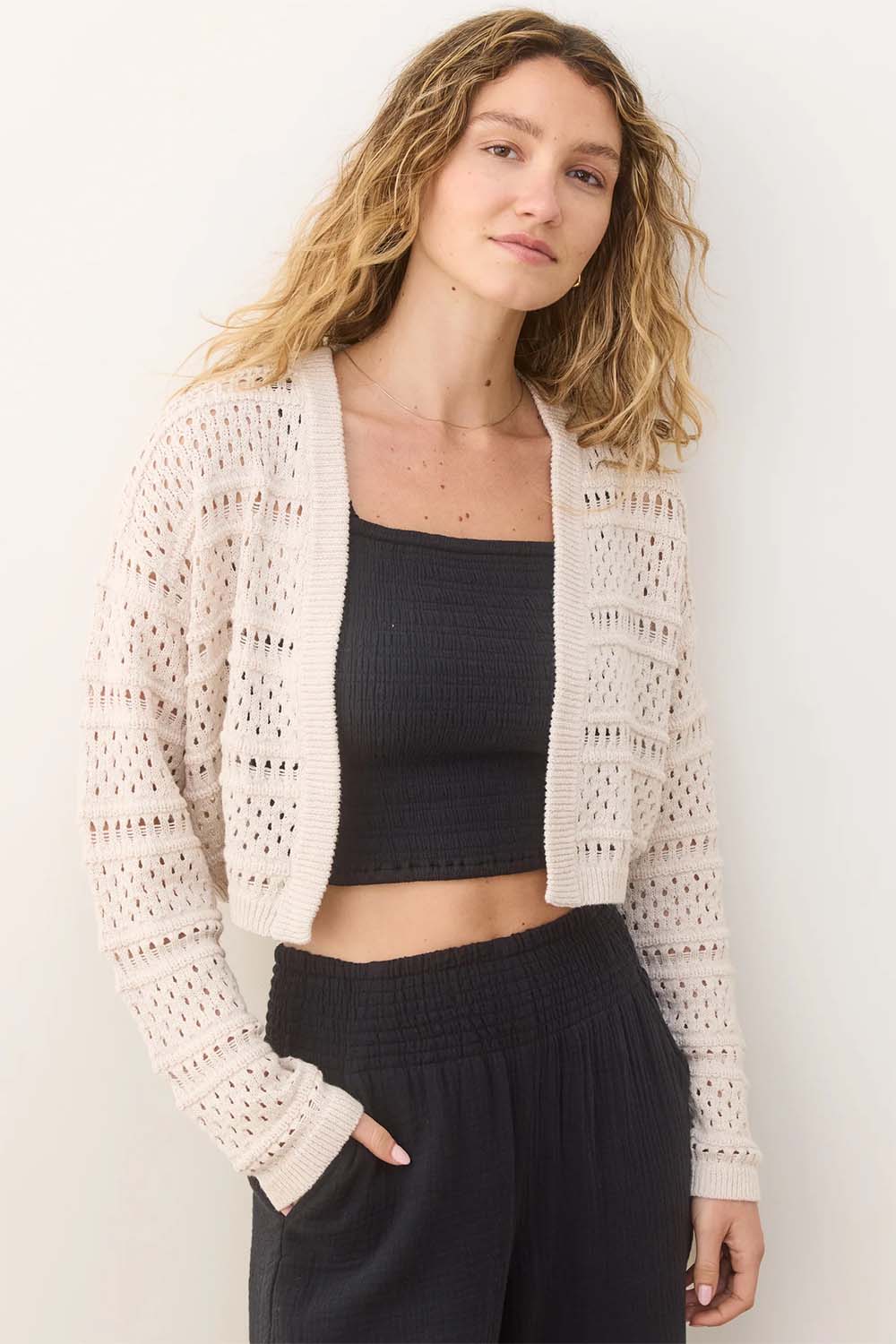 Marine Layer - Anacapa Cardigan - Calico - Front
