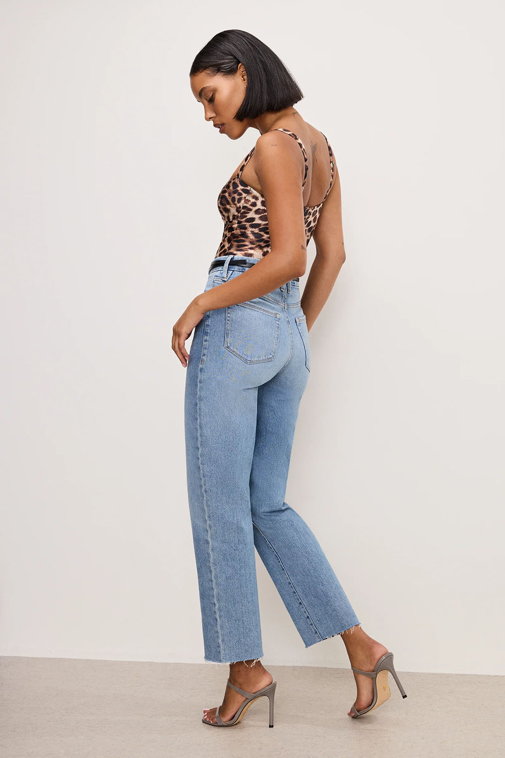 Good American - Good Boy Crop - Indigo - Back