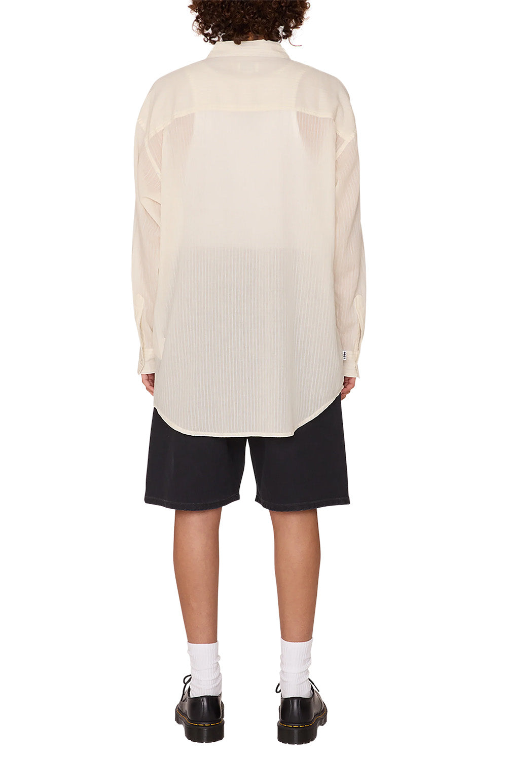 Obey - Blythe Sheer Stripe Shirt - Azurine Multi - Back