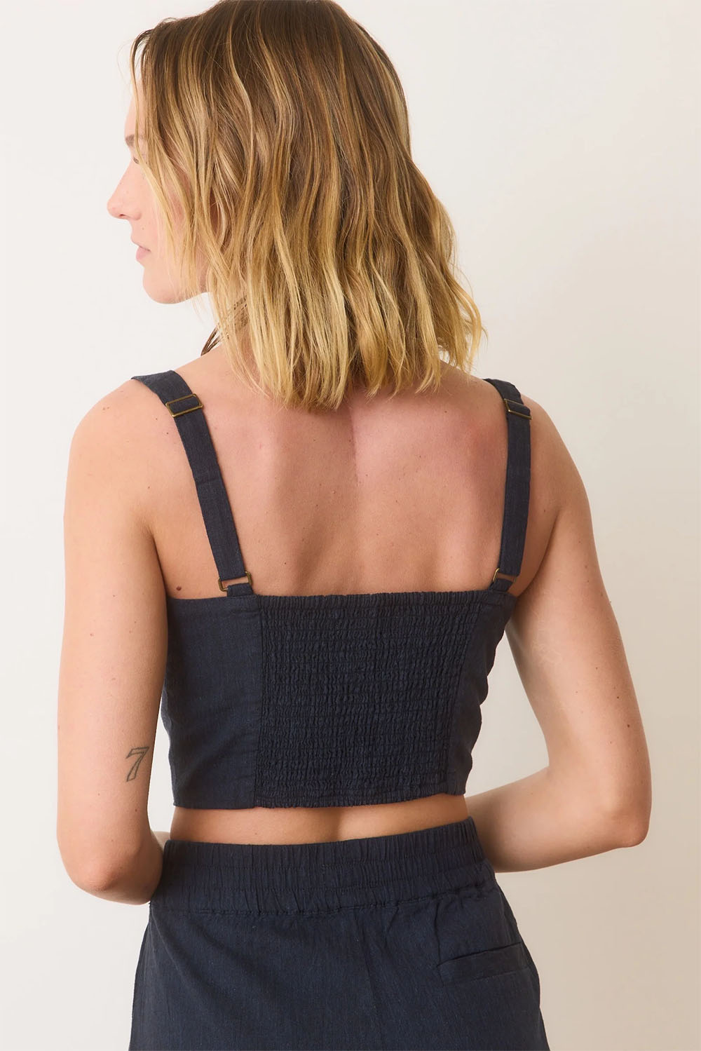 Marine Layer - Zoe Hemp Tank - India Ink - Back