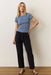 Marine Layer - Lexi Rib Sun-In Crew Tee - Graphite
