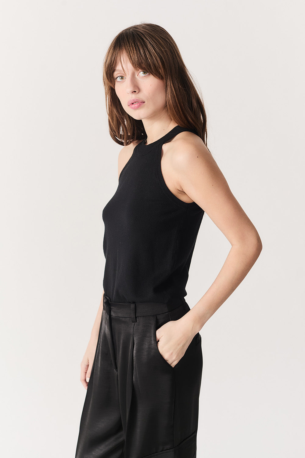 Deluc - Cartaxo Knit Top - Black - Side