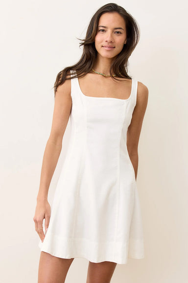 Marine Layer - Denisse Hemp Mini Dress - White - Front