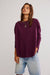 Free People - Latte Blue Thermal Solid - Chocolate Grape - Front