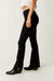 Free People - Level Up Slit Bootcut - Pitch Black - Side