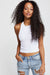 Free People - Hayley Racerback Brami - White - Front