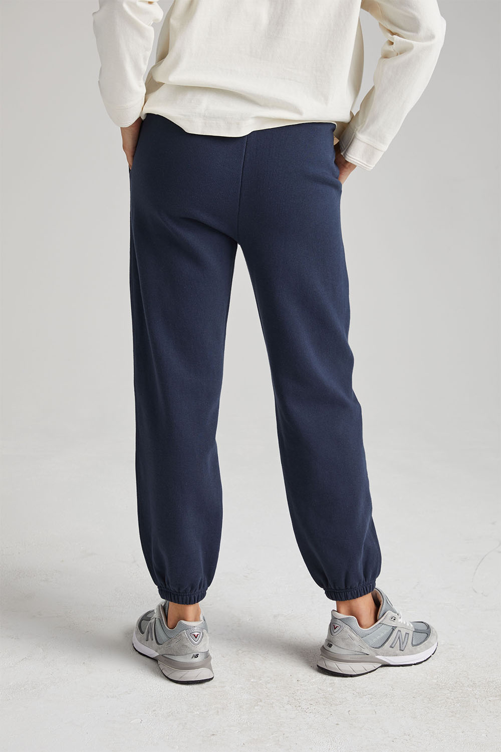 Richer Poorer - Recycled Fleece Sweatpant - Blue Nights - Back