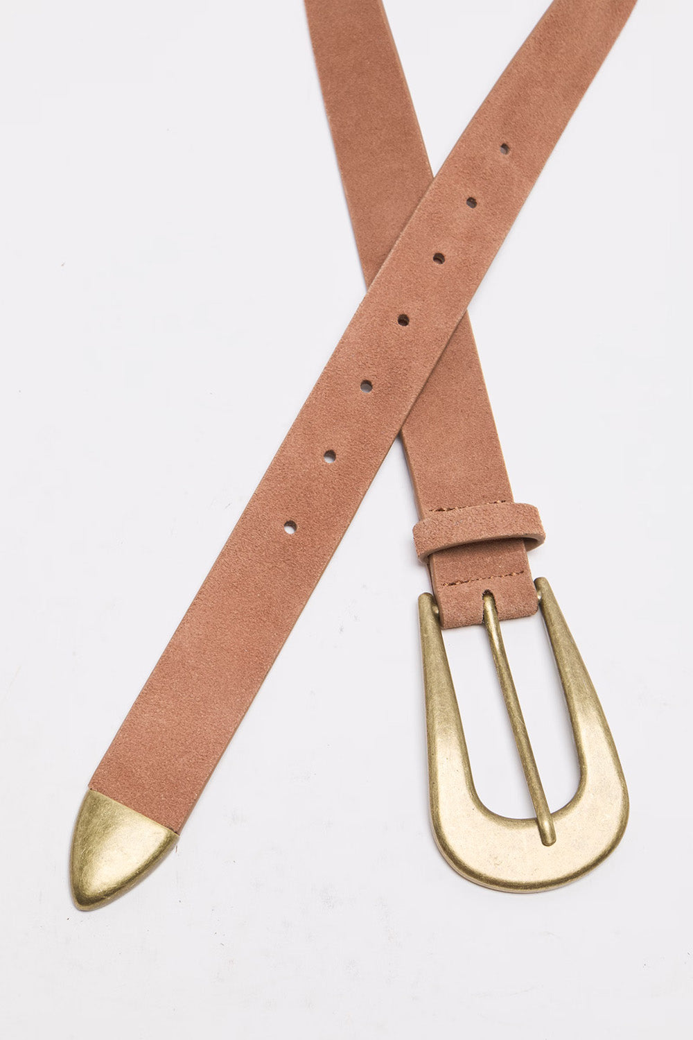 Free People - Cannon Suede Belt - Cognac - Detail