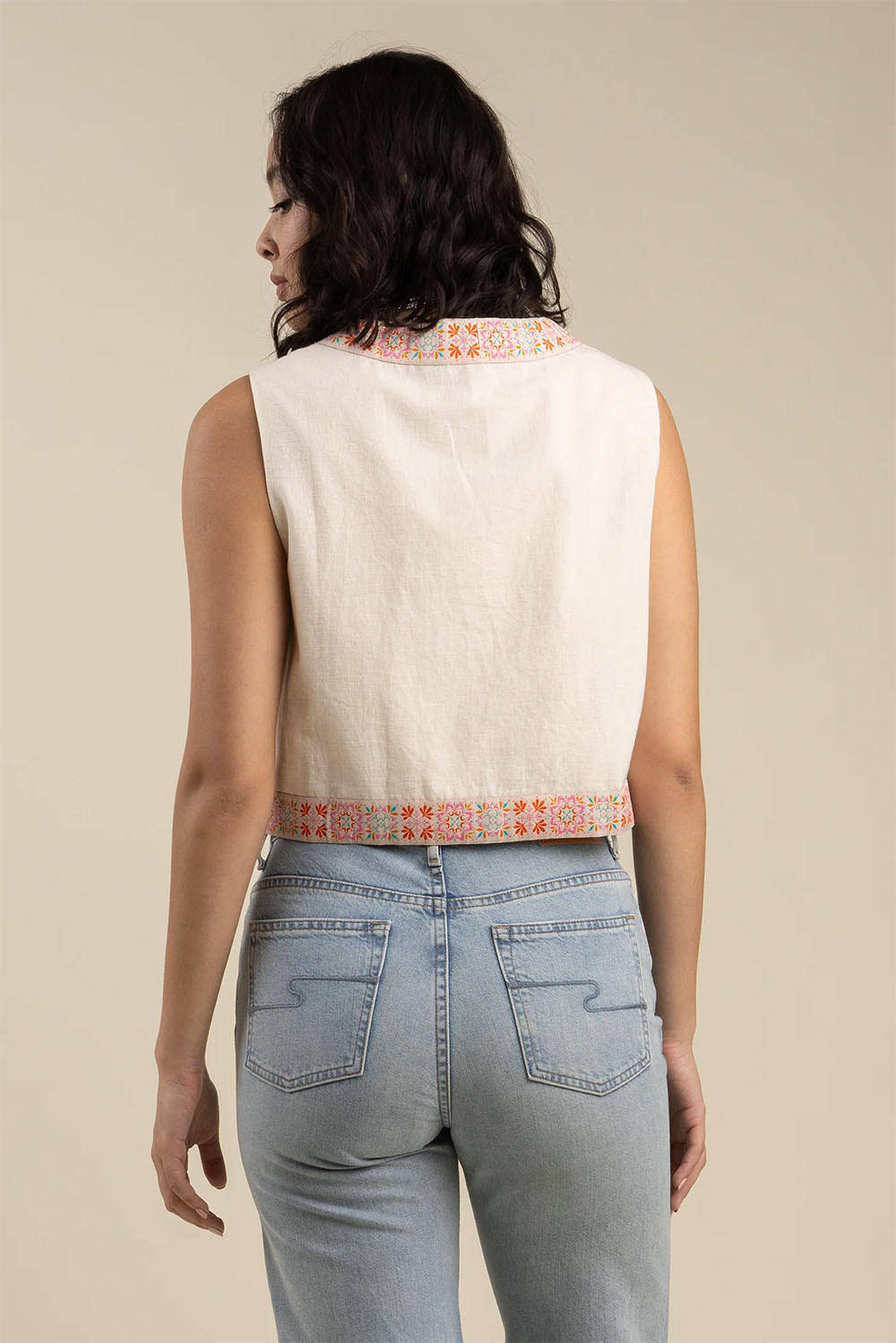 Sendero - Frontier Vest - Vintage White - Back
