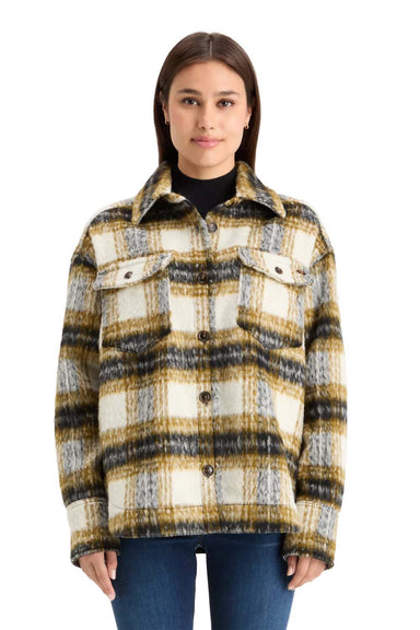 Scotch & Soda - Brushed Check Wool Mix Jac Shirt - Olive Check - Front