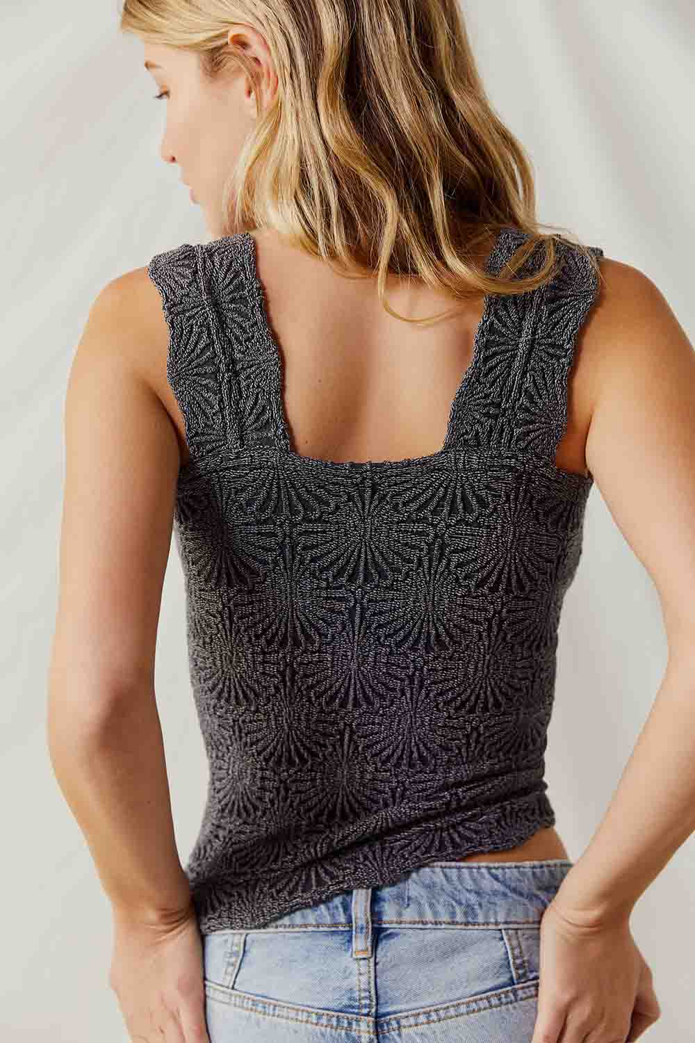 Free People - Love Letter Cami - Black - Back