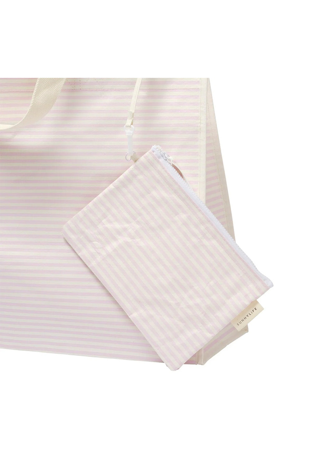 Sunnylife - CARRYALL BEACH BAG Lazy Days Pink Stripe - Detail