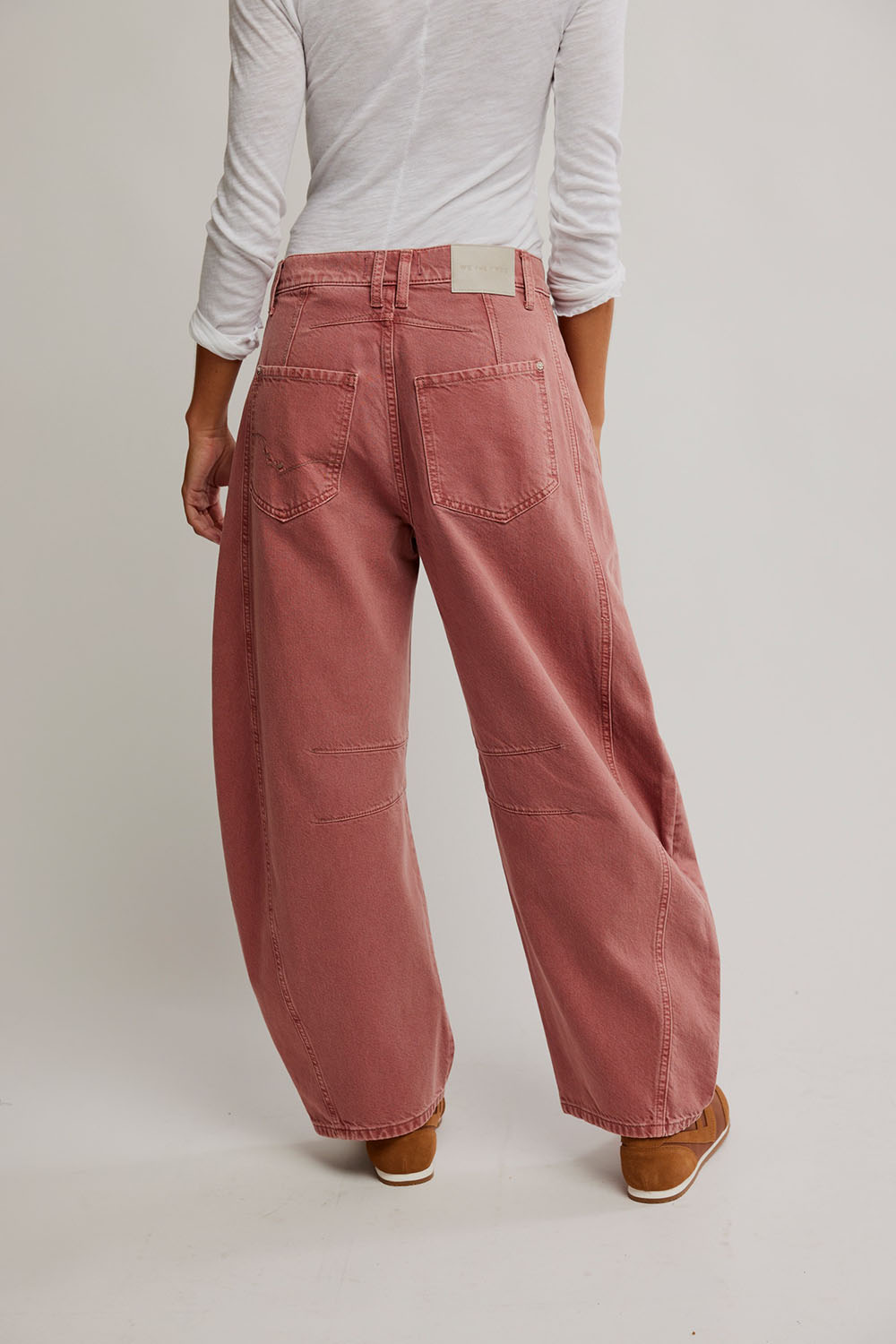Free People - Good Luck Mid Rise Barrel Jean - Sunsetter - Back
