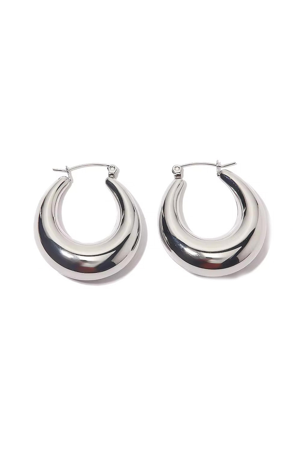 Pearl of the West - Christine Hoops - Stainless Steel