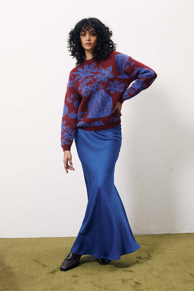 FRNCH - Chan Skirt - Bleu Electrique - Front