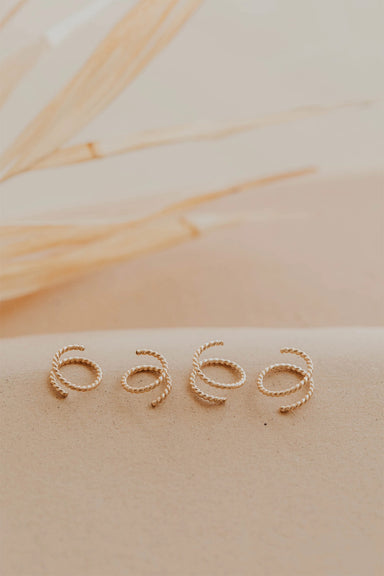 hello adorn tiny twisted earrings gold