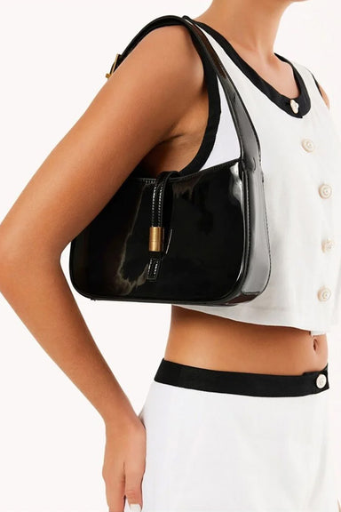Billini - Clara Shoulder Bag - Black Patent - Model