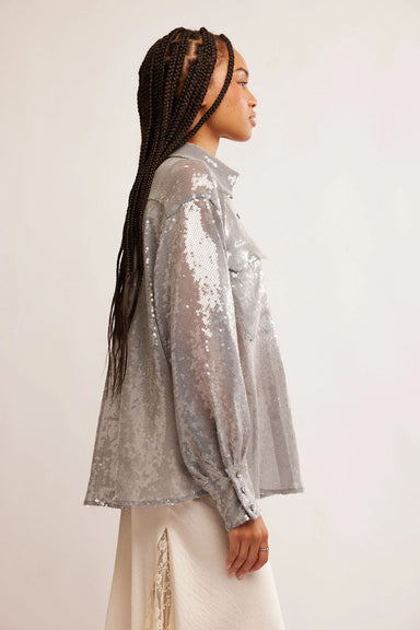 Free People - Disco Margartia Buttondown - Rocket - Side