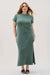Richer Poorer - Relaxed Tee Dress - Sage Leaf - Front