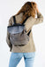 Able - Elsa Basketweave Backpack - Black/Tan - Model