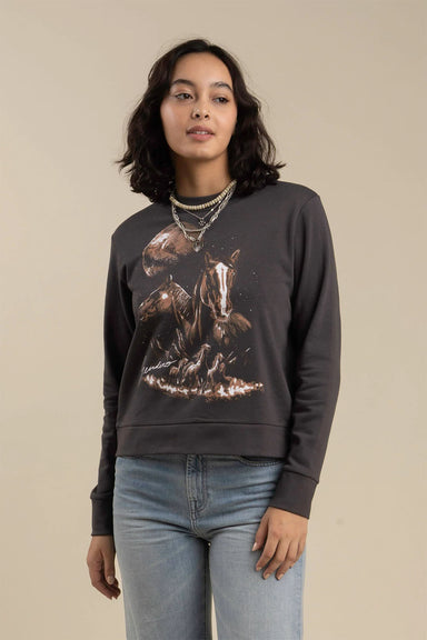 Sendero - Midnight Riders Sweatshirt - Vintage Black - Model