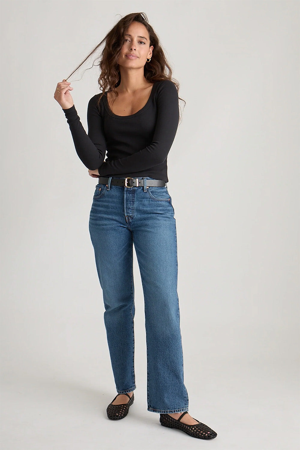Marine Layer - Lexi Scoop Neck - Faded Black