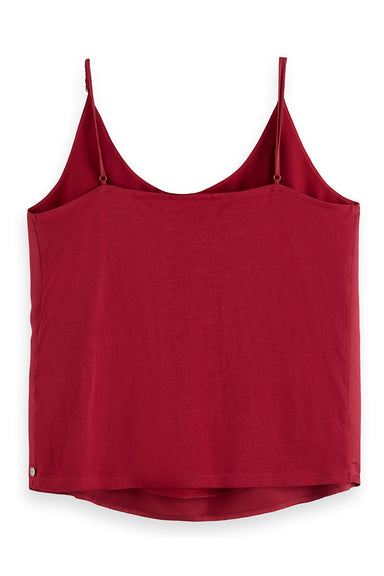 Scotch & Soda - Jersey Woven Tank - Roadside Red - Back