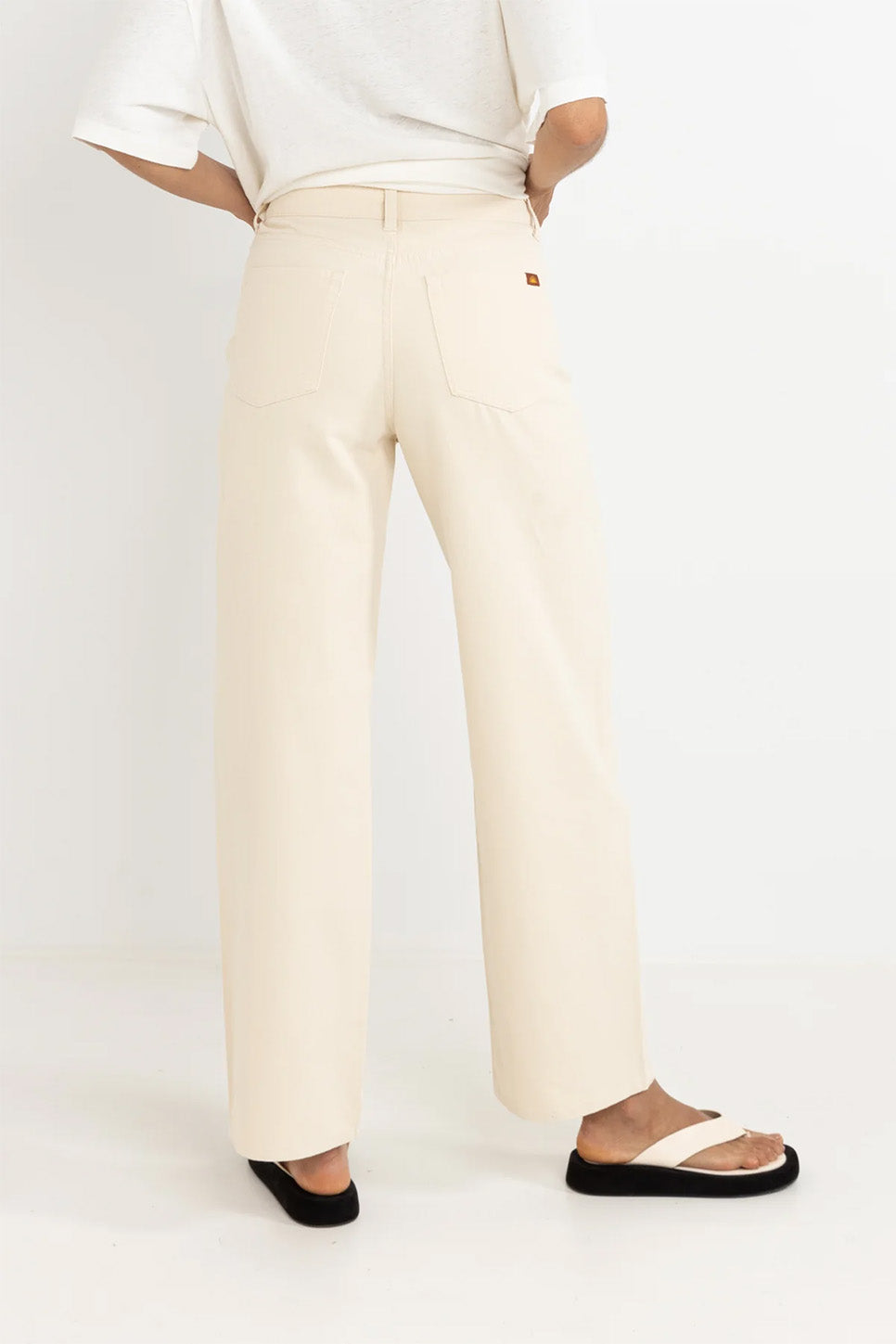 Rhythm - Beyond Relaxed Pant - Cream - Back