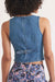 Marine Layer - Daisy Denim Vest - Medium Wash - Back