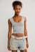 Free People - Clean Lines Muscle Cami - Heather Grey - Front