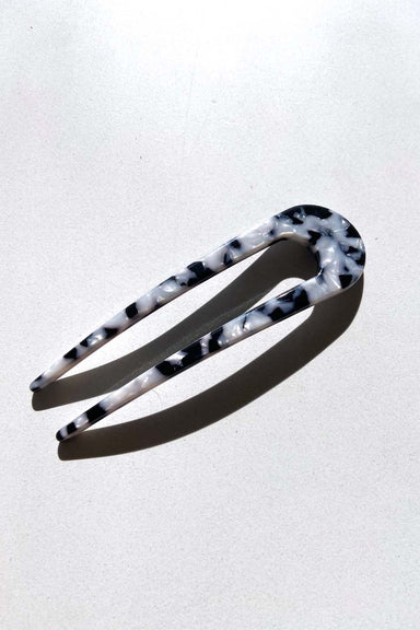 Solar Eclipse - French Chignon Hair Clip - White