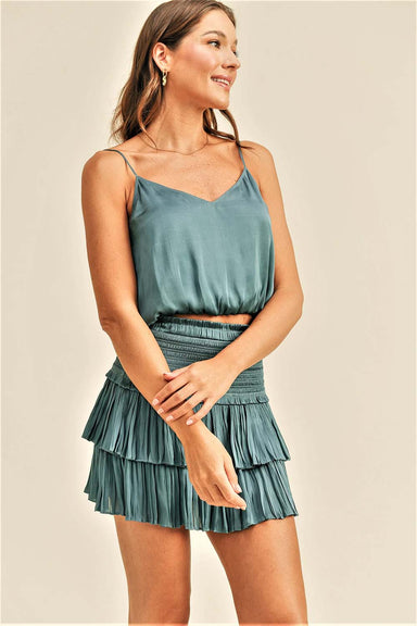 Reset by Jane - Silky Amore Top - Dark Aqua - Front