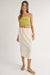 Sage the Label - Ayla Flower Rib Tube Top - Lime