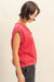 Double Zero - Sleeveless V-Neck Vest - Red - Side