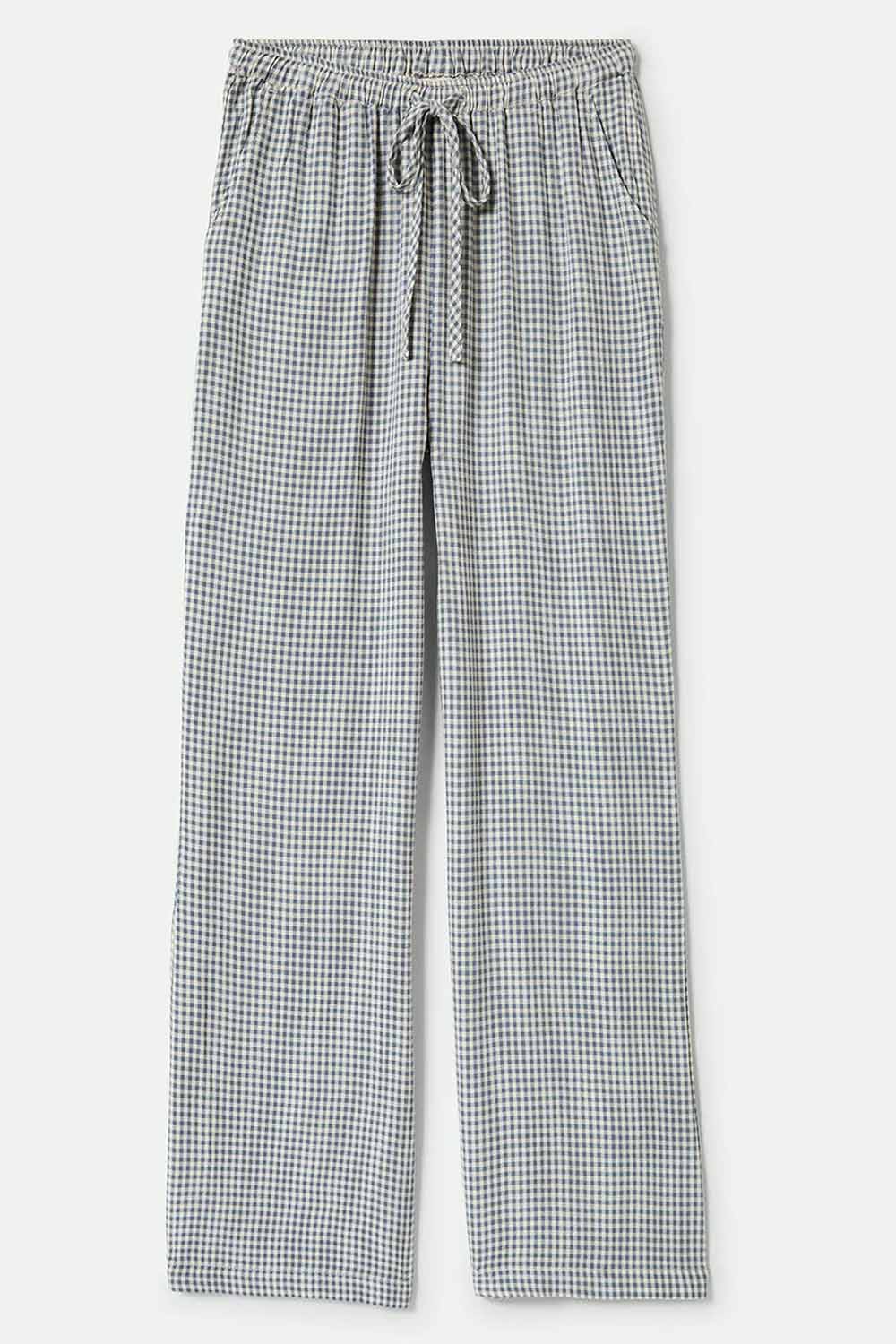 Brixton - Hudson Lounge Pant - Azure Blue Gingham