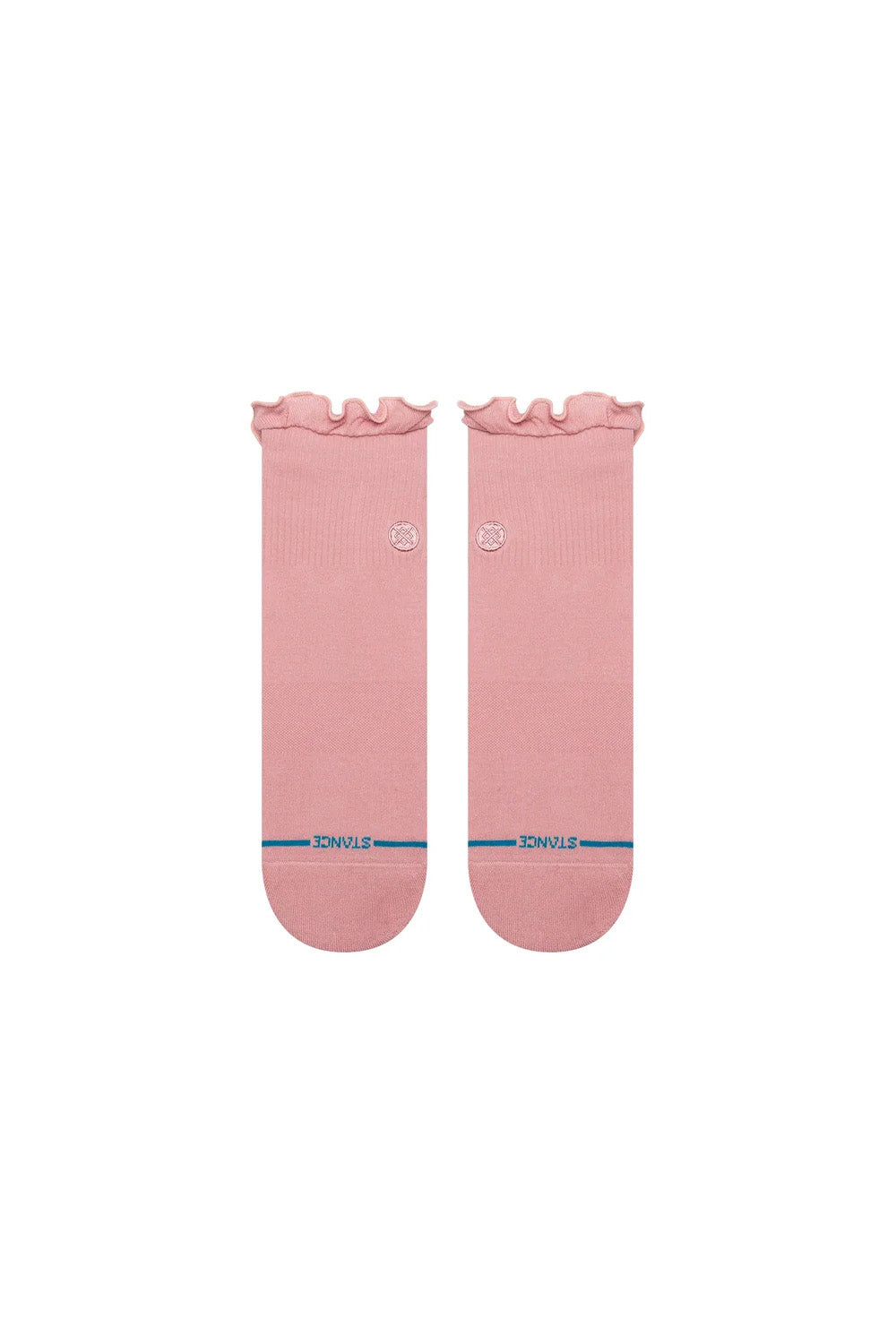 Stance - Ruffle Icon Quarter - Pink - Flatlay Back