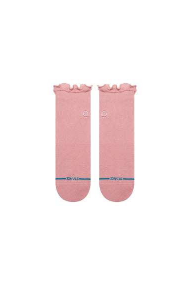 Stance - Ruffle Icon Quarter - Pink - Flatlay Back
