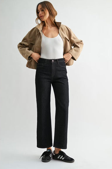 Letters to Juliet - Paola Striped Wide Leg - Dark - Front