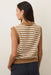 Marine Layer SAUSALITO SWEATER VEST Nutmeg Stripe Back