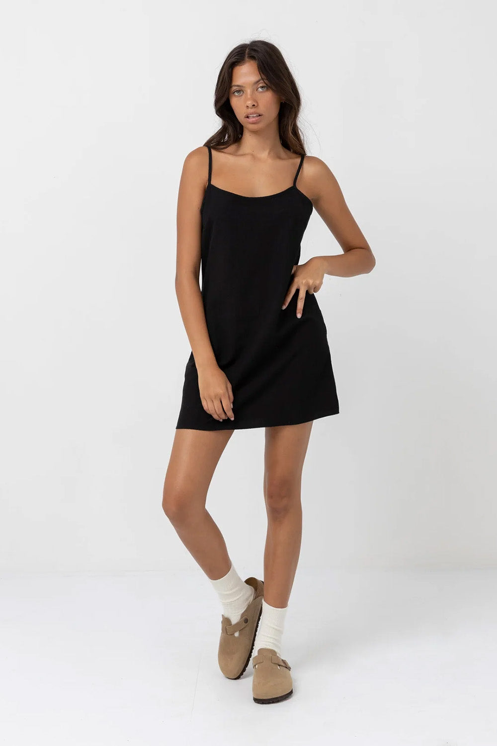 Rhythm - Classic Slip Dress - Black