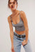 Free People - Meg Seamless Crop - Grey -Front