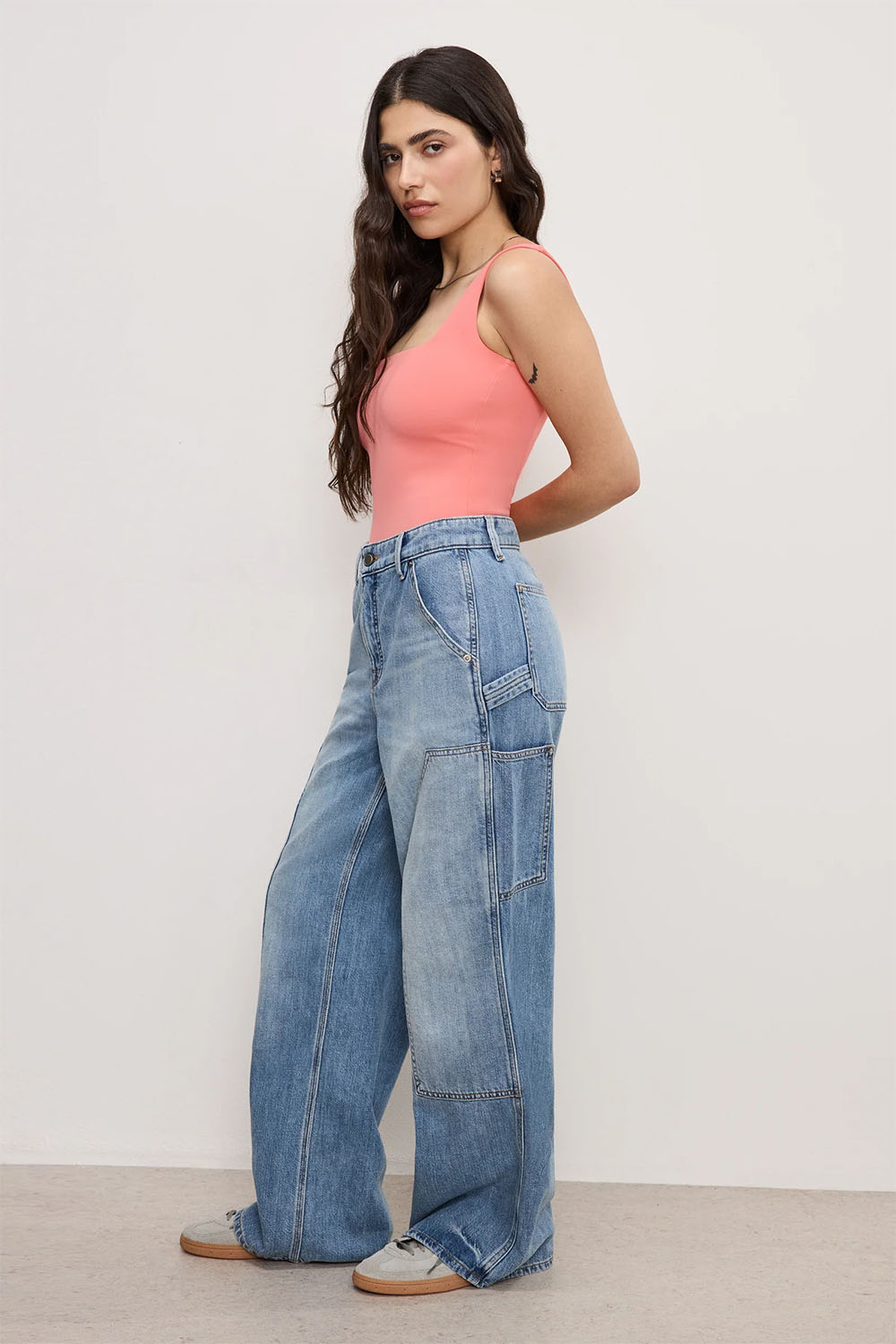 Good American - Good Ease Carpenter Jeans - Indigo - Side