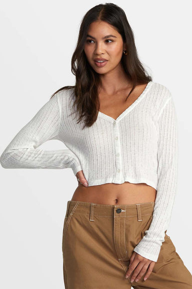 RVCA - Homecoming Top Pointelle II - Cloud - Front